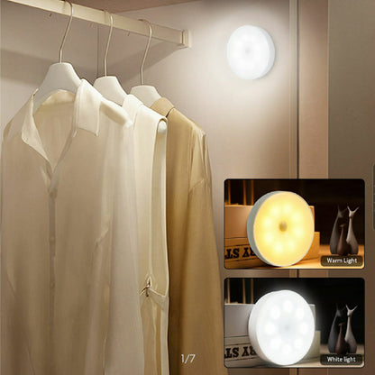 Motion Sensor LED Night Light - Battery Operated, Easy Installation