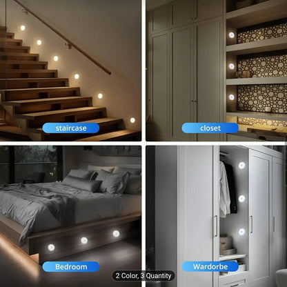 Motion Sensor LED Night Light - Battery Operated, Easy Installation